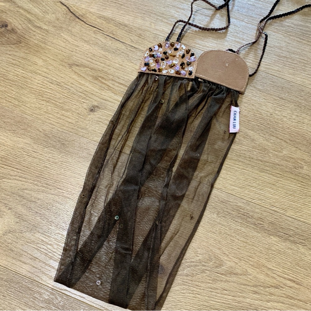 Chan Luu Semi Precious Stones Mesh Belt - Chocolate - Picture 10 of 13